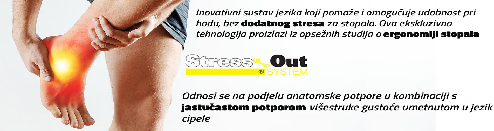 Prikaz boli u nozi - preporuka nošenja anatomskih radnih cipela